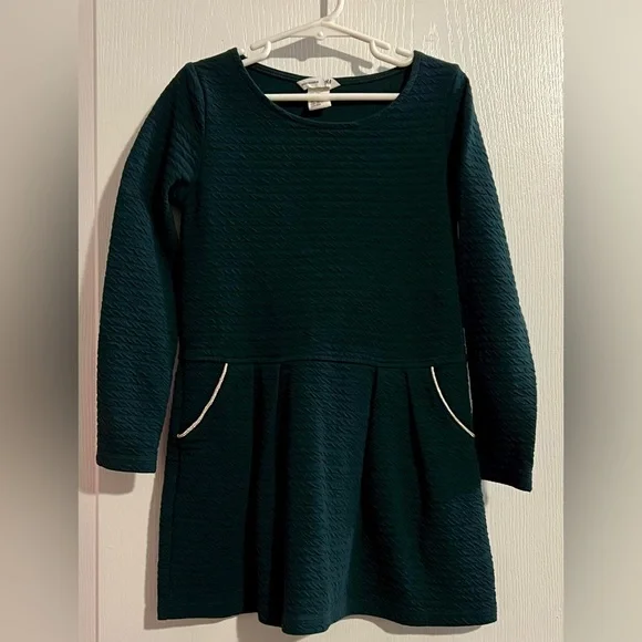 hunter bell green dress V-Neck Pleated Jumper - Hunter Green main image 0